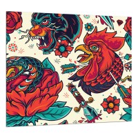SZKLANA PŁYTA OCHRONNA DO KUCHNI 65x60