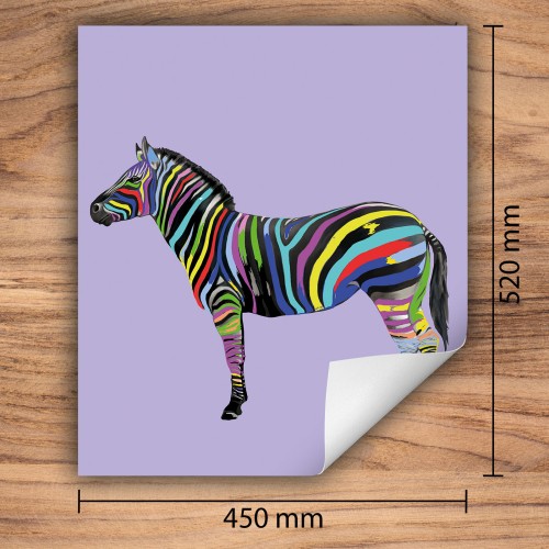 Mata ochronna na kuchenkę indukcyjną 45x52 cm - Mata antypoślizgowa na blat - Płyta ochronna zwijana - Dekoracja do kuchni - Więcej miejsca - Zebra Fioletowa
