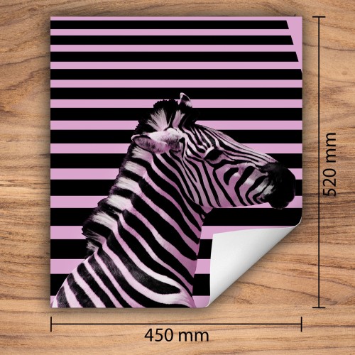 Mata ochronna na kuchenkę indukcyjną 45x52 cm - Mata antypoślizgowa na blat - Płyta ochronna zwijana - Dekoracja do kuchni - Więcej miejsca - Fioletowa zebra
