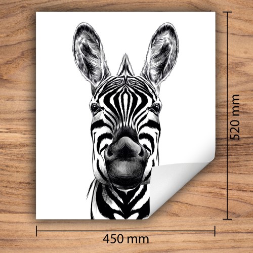 Mata ochronna na kuchenkę indukcyjną 45x52 cm - Mata antypoślizgowa na blat - Płyta ochronna zwijana - Dekoracja do kuchni - Więcej miejsca - Zebra biała