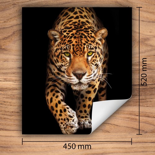 Mata ochronna na kuchenkę indukcyjną 45x52 cm - Mata antypoślizgowa na blat - Płyta ochronna zwijana - Dekoracja do kuchni - Więcej miejsca - Czarna Jaguar