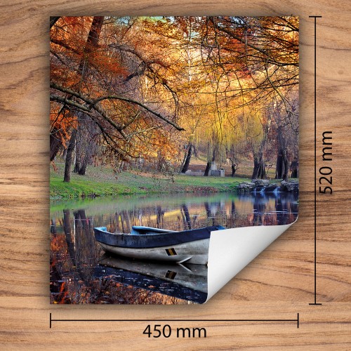 Mata ochronna na kuchenkę indukcyjną 45x52 cm - Mata antypoślizgowa na blat - Płyta ochronna zwijana - Dekoracja do kuchni - Więcej miejsca - Krajobraz Jesień