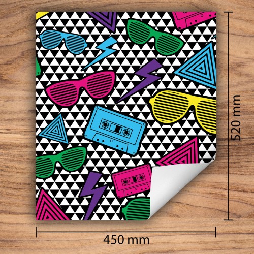 Mata ochronna na kuchenkę indukcyjną 45x52 cm - Mata antypoślizgowa na blat - Płyta ochronna zwijana - Dekoracja do kuchni - Więcej miejsca - Pop Art. Kolorowa