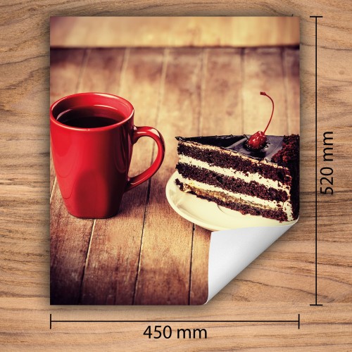Mata ochronna na kuchenkę indukcyjną 45x52 cm - Mata antypoślizgowa na blat - Płyta ochronna zwijana - Dekoracja do kuchni - Więcej miejsca - Drewno Ciasto