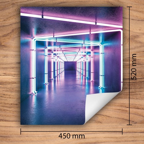 Mata ochronna na kuchenkę indukcyjną 45x52 cm - Mata antypoślizgowa na blat - Płyta ochronna zwijana - Dekoracja do kuchni - Więcej miejsca - Neon tunel