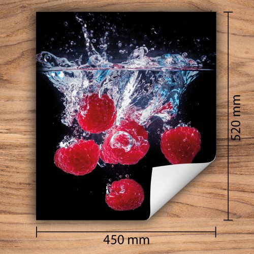 Mata ochronna na kuchenkę indukcyjną 45x52 cm - Mata antypoślizgowa na blat - Płyta ochronna zwijana - Dekoracja do kuchni - Więcej miejsca - Czarna owoc