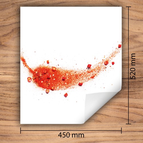 Mata ochronna na kuchenkę indukcyjną 45x52 cm - Mata antypoślizgowa na blat - Płyta ochronna zwijana - Dekoracja do kuchni - Więcej miejsca - Chilli Biały