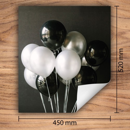 Mata ochronna na kuchenkę indukcyjną 45x52 cm - Mata antypoślizgowa na blat - Płyta ochronna zwijana - Dekoracja do kuchni - Więcej miejsca - Czarna balony
