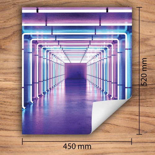 Mata ochronna na kuchenkę indukcyjną 45x52 cm - Mata antypoślizgowa na blat - Płyta ochronna zwijana - Dekoracja do kuchni - Więcej miejsca - Neon tunel