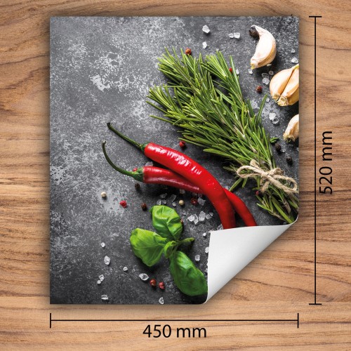 Mata ochronna na kuchenkę indukcyjną 45x52 cm - Mata antypoślizgowa na blat - Płyta ochronna zwijana - Dekoracja do kuchni - Więcej miejsca - Łupek chili