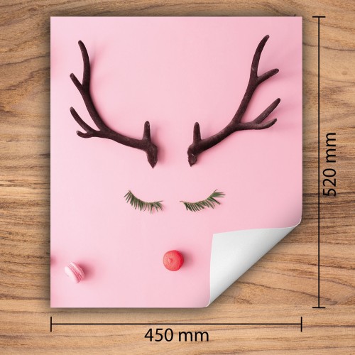 Mata ochronna na kuchenkę indukcyjną 45x52 cm - Mata antypoślizgowa na blat - Płyta ochronna zwijana - Dekoracja do kuchni - Więcej miejsca - Jeleń różowa