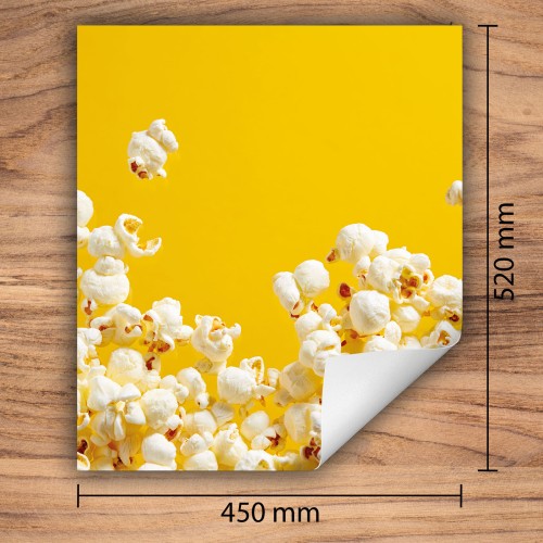 Mata ochronna na kuchenkę indukcyjną 45x52 cm - Mata antypoślizgowa na blat - Płyta ochronna zwijana - Dekoracja do kuchni - Więcej miejsca - Popcorn Żółty