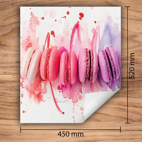 Mata ochronna na kuchenkę indukcyjną 45x52 cm - Mata antypoślizgowa na blat - Płyta ochronna zwijana - Dekoracja do kuchni - Więcej miejsca - Słodycze Różowa