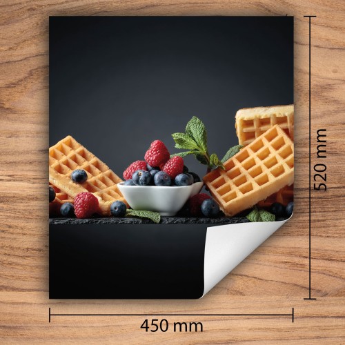 Mata ochronna na kuchenkę indukcyjną 45x52 cm - Mata antypoślizgowa na blat - Płyta ochronna zwijana - Dekoracja do kuchni - Więcej miejsca - Owoc jedzenie