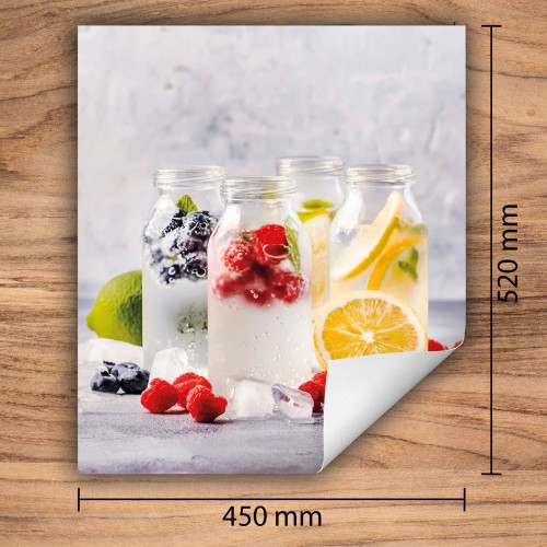 Mata ochronna na kuchenkę indukcyjną 45x52 cm - Mata antypoślizgowa na blat - Płyta ochronna zwijana - Dekoracja do kuchni - Więcej miejsca - Owoce deserowe