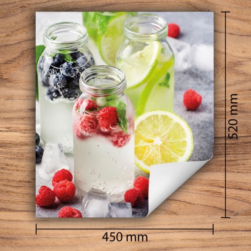 Mata ochronna na kuchenkę indukcyjną 45x52 cm - Mata antypoślizgowa na blat - Płyta ochronna zwijana - Dekoracja do kuchni - Więcej miejsca - Deser owocowy