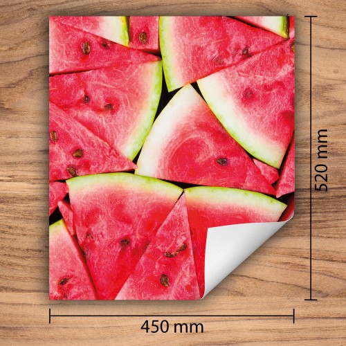 Mata ochronna na kuchenkę indukcyjną 45x52 cm - Mata antypoślizgowa na blat - Płyta ochronna zwijana - Dekoracja do kuchni - Więcej miejsca - Czerwona arbuz