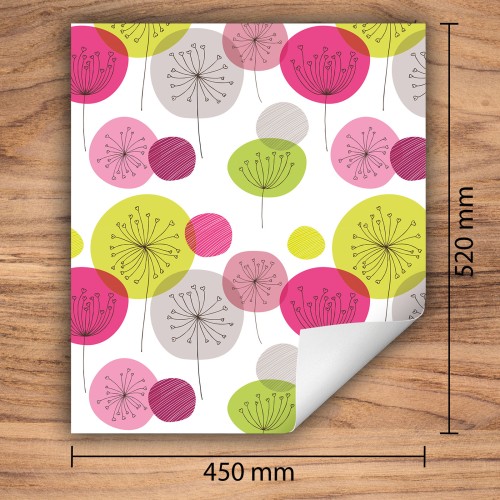 Mata ochronna na kuchenkę indukcyjną 45x52 cm - Mata antypoślizgowa na blat - Płyta ochronna zwijana - Dekoracja do kuchni - Więcej miejsca - Kolorowe kwiaty