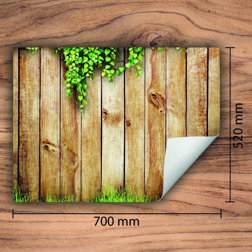 Mata ochronna na kuchenkę indukcyjną 70x52 cm - Mata antypoślizgowa na blat - Płyta ochronna zwijana - Dekoracja do kuchni - Więcej miejsca - Drewno brąz