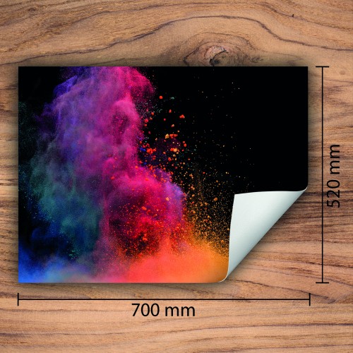 Mata ochronna na kuchenkę indukcyjną 70x52 cm - Mata antypoślizgowa na blat - Płyta ochronna zwijana - Dekoracja do kuchni - Więcej miejsca - Czarna eksplozja