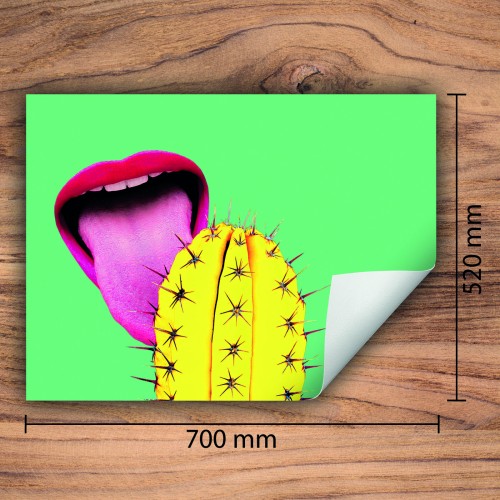 Mata ochronna na kuchenkę indukcyjną 70x52 cm - Mata antypoślizgowa na blat - Płyta ochronna zwijana - Dekoracja do kuchni - Więcej miejsca - Żółta Kaktus