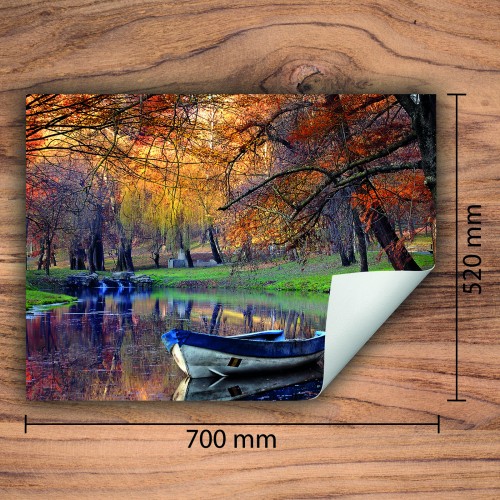 Mata ochronna na kuchenkę indukcyjną 70x52 cm - Mata antypoślizgowa na blat - Płyta ochronna zwijana - Dekoracja do kuchni - Więcej miejsca - Krajobraz Jesień