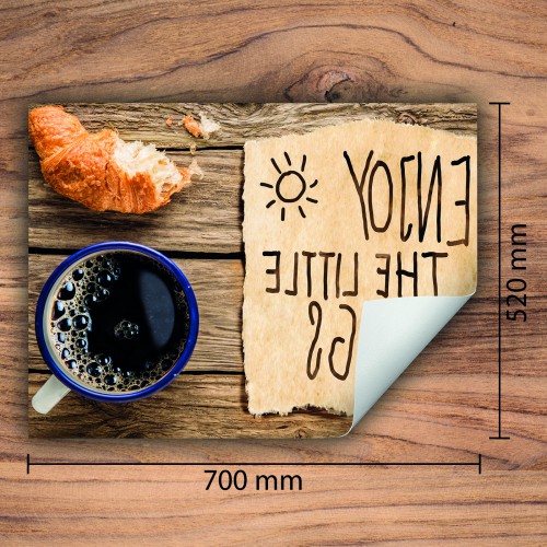 Mata ochronna na kuchenkę indukcyjną 70x52 cm - Mata antypoślizgowa na blat - Płyta ochronna zwijana - Dekoracja do kuchni - Więcej miejsca - Drewno jedzenie