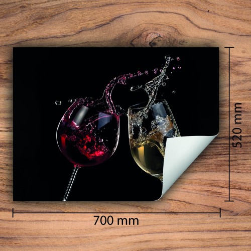 Mata ochronna na kuchenkę indukcyjną 70x52 cm - Mata antypoślizgowa na blat - Płyta ochronna zwijana - Dekoracja do kuchni - Więcej miejsca - Czarna wino