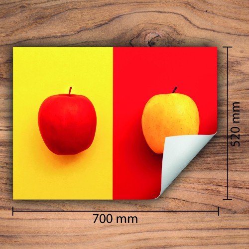Mata ochronna na kuchenkę indukcyjną 70x52 cm - Mata antypoślizgowa na blat - Płyta ochronna zwijana - Dekoracja do kuchni - Więcej miejsca - Jabłka Kolor