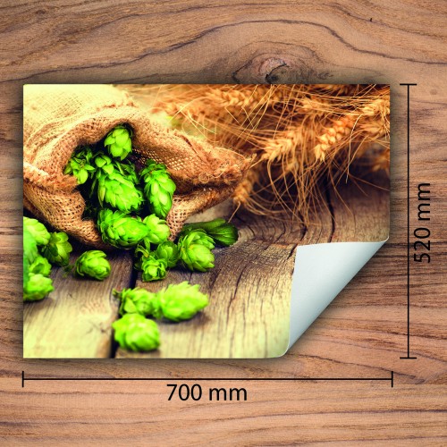 Mata ochronna na kuchenkę indukcyjną 70x52 cm - Mata antypoślizgowa na blat - Płyta ochronna zwijana - Dekoracja do kuchni - Więcej miejsca - Chmiel Drewno