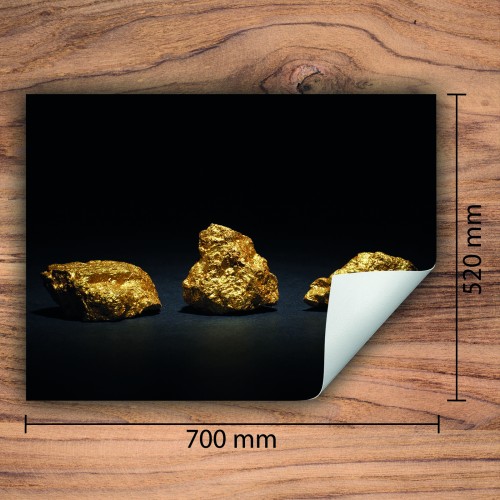 Mata ochronna na kuchenkę indukcyjną 70x52 cm - Mata antypoślizgowa na blat - Płyta ochronna zwijana - Dekoracja do kuchni - Więcej miejsca - Czarna złoto