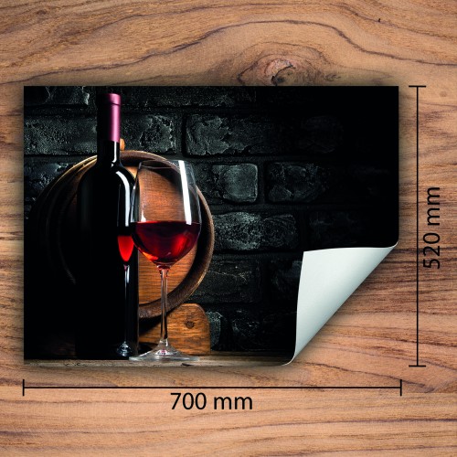 Mata ochronna na kuchenkę indukcyjną 70x52 cm - Mata antypoślizgowa na blat - Płyta ochronna zwijana - Dekoracja do kuchni - Więcej miejsca - Czarna wino