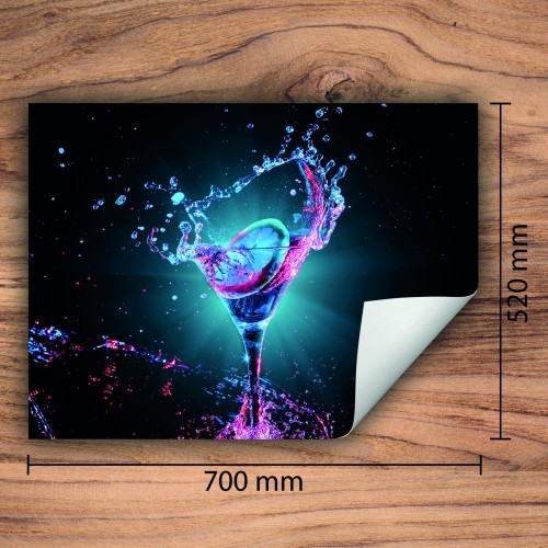 Mata ochronna na kuchenkę indukcyjną 70x52 cm - Mata antypoślizgowa na blat - Płyta ochronna zwijana - Dekoracja do kuchni - Więcej miejsca - Kolorowa napój