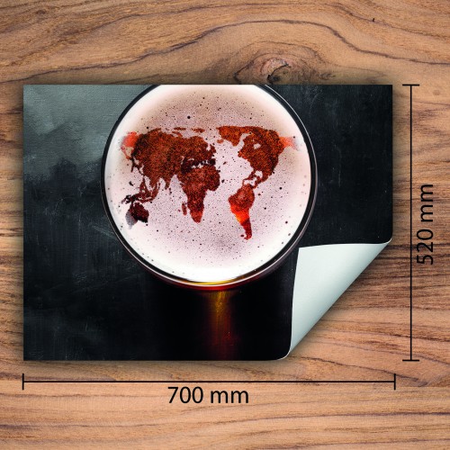 Mata ochronna na kuchenkę indukcyjną 70x52 cm - Mata antypoślizgowa na blat - Płyta ochronna zwijana - Dekoracja do kuchni - Więcej miejsca - Świat kawy