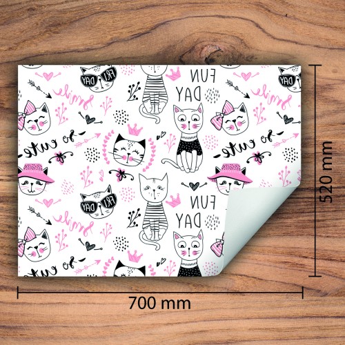 Mata ochronna na kuchenkę indukcyjną 70x52 cm - Mata antypoślizgowa na blat - Płyta ochronna zwijana - Dekoracja do kuchni - Więcej miejsca - Kot Bajka