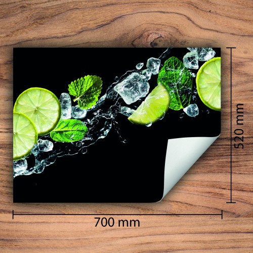 Mata ochronna na kuchenkę indukcyjną 70x52 cm - Mata antypoślizgowa na blat - Płyta ochronna zwijana - Dekoracja do kuchni - Więcej miejsca - Czarna