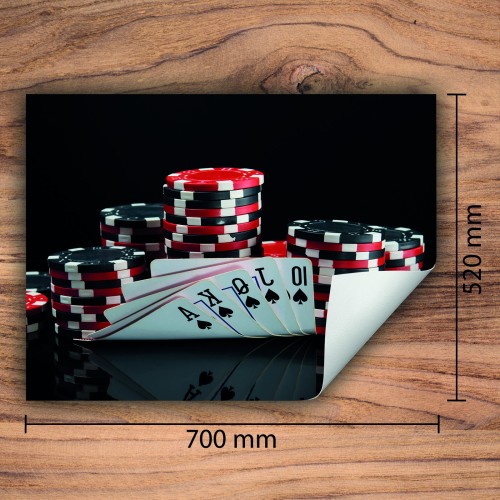 Mata ochronna na kuchenkę indukcyjną 70x52 cm - Mata antypoślizgowa na blat - Płyta ochronna zwijana - Dekoracja do kuchni - Więcej miejsca - Czarna poker