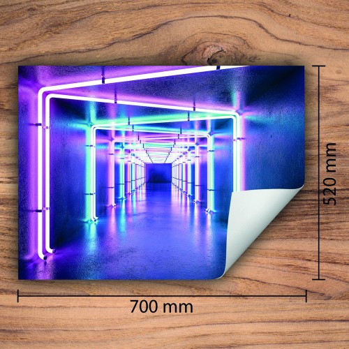 Mata ochronna na kuchenkę indukcyjną 70x52 cm - Mata antypoślizgowa na blat - Płyta ochronna zwijana - Dekoracja do kuchni - Więcej miejsca - Neon tunel