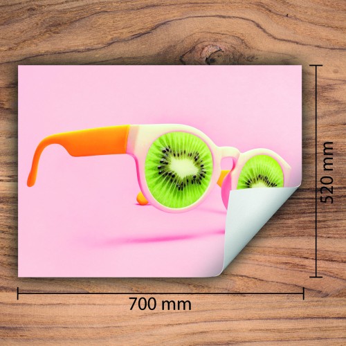Mata ochronna na kuchenkę indukcyjną 70x52 cm - Mata antypoślizgowa na blat - Płyta ochronna zwijana - Dekoracja do kuchni - Więcej miejsca - Okulary Różowa
