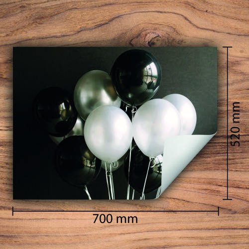 Mata ochronna na kuchenkę indukcyjną 70x52 cm - Mata antypoślizgowa na blat - Płyta ochronna zwijana - Dekoracja do kuchni - Więcej miejsca - Czarna balony