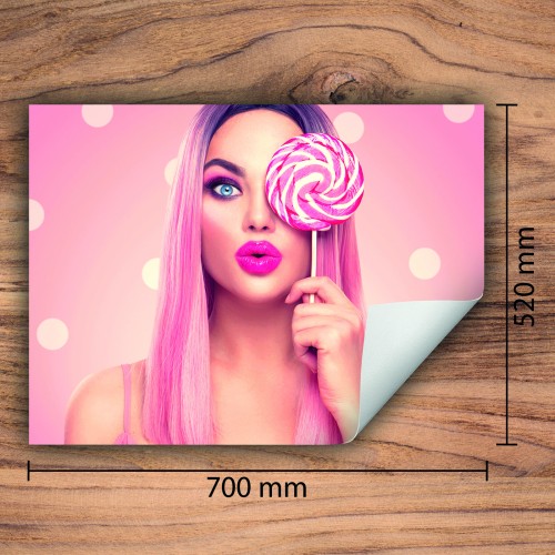 Mata ochronna na kuchenkę indukcyjną 70x52 cm - Mata antypoślizgowa na blat - Płyta ochronna zwijana - Dekoracja do kuchni - Więcej miejsca - Kobieta różowa