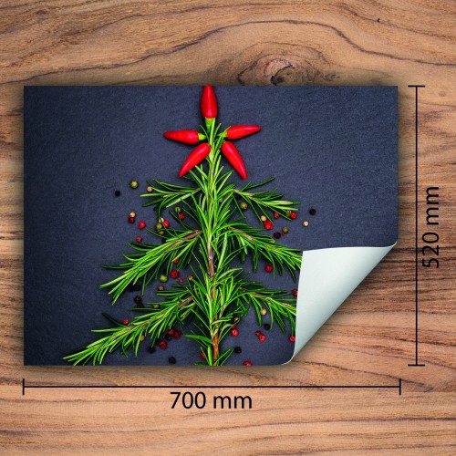 Mata ochronna na kuchenkę indukcyjną 70x52 cm - Mata antypoślizgowa na blat - Płyta ochronna zwijana - Dekoracja do kuchni - Więcej miejsca - Łupek święta