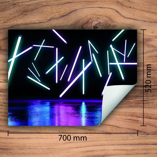 Mata ochronna na kuchenkę indukcyjną 70x52 cm - Mata antypoślizgowa na blat - Płyta ochronna zwijana - Dekoracja do kuchni - Więcej miejsca - Neon czarna