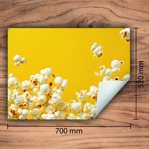 Mata ochronna na kuchenkę indukcyjną 70x52 cm - Mata antypoślizgowa na blat - Płyta ochronna zwijana - Dekoracja do kuchni - Więcej miejsca - Popcorn Żółty