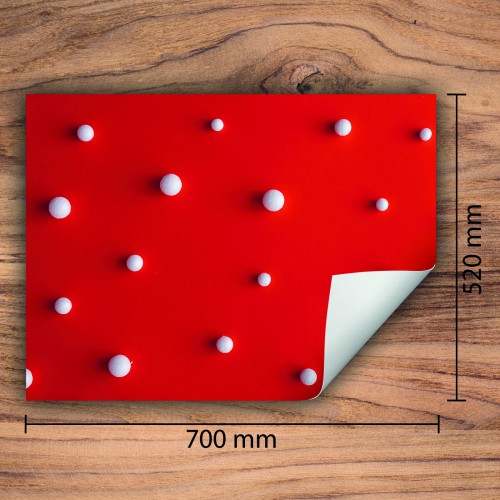 Mata ochronna na kuchenkę indukcyjną 70x52 cm - Mata antypoślizgowa na blat - Płyta ochronna zwijana - Dekoracja do kuchni - Więcej miejsca - Czerwona kulki