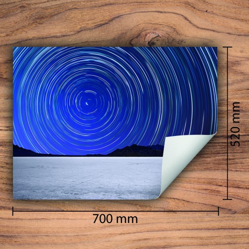 Mata ochronna na kuchenkę indukcyjną 70x52 cm - Mata antypoślizgowa na blat - Płyta ochronna zwijana - Dekoracja do kuchni - Więcej miejsca - Niebieska noc