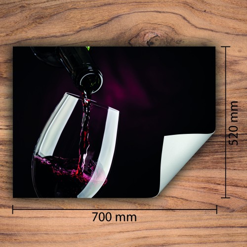 Mata ochronna na kuchenkę indukcyjną 70x52 cm - Mata antypoślizgowa na blat - Płyta ochronna zwijana - Dekoracja do kuchni - Więcej miejsca - Czarna wino