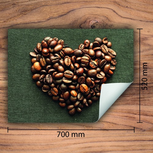 Mata ochronna na kuchenkę indukcyjną 70x52 cm - Mata antypoślizgowa na blat - Płyta ochronna zwijana - Dekoracja do kuchni - Więcej miejsca - Kawa Brązowa