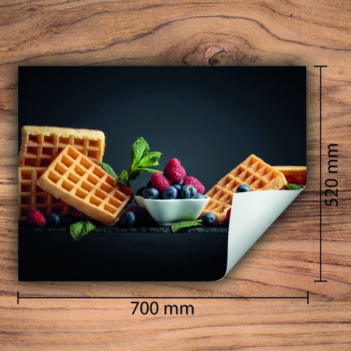 Mata ochronna na kuchenkę indukcyjną 70x52 cm - Mata antypoślizgowa na blat - Płyta ochronna zwijana - Dekoracja do kuchni - Więcej miejsca - Owoc jedzenie