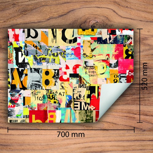 Mata ochronna na kuchenkę indukcyjną 70x52 cm - Mata antypoślizgowa na blat - Płyta ochronna zwijana - Dekoracja do kuchni - Więcej miejsca - Pop Art. Kolorowa